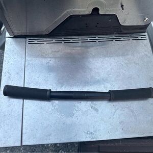 Black Bicycle or Scooter Handlebar with Ribbed Grips